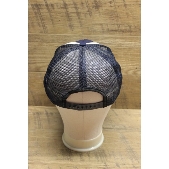 AJD Vintage Lucky Stripes Snapback Trucker Hat Size‎ Large Chain Stitch Knit - Picture 3 of 16
